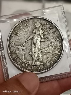 Usphi 1905 big one peso silver coin
