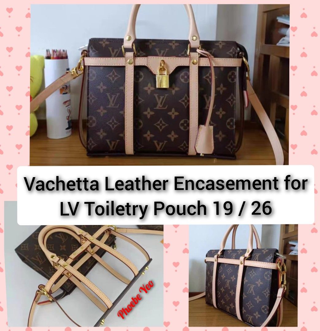 Vachetta Leather Encasement for LV Toiletry Pouch 19 26 Luxury Bags Wallets on Carousell