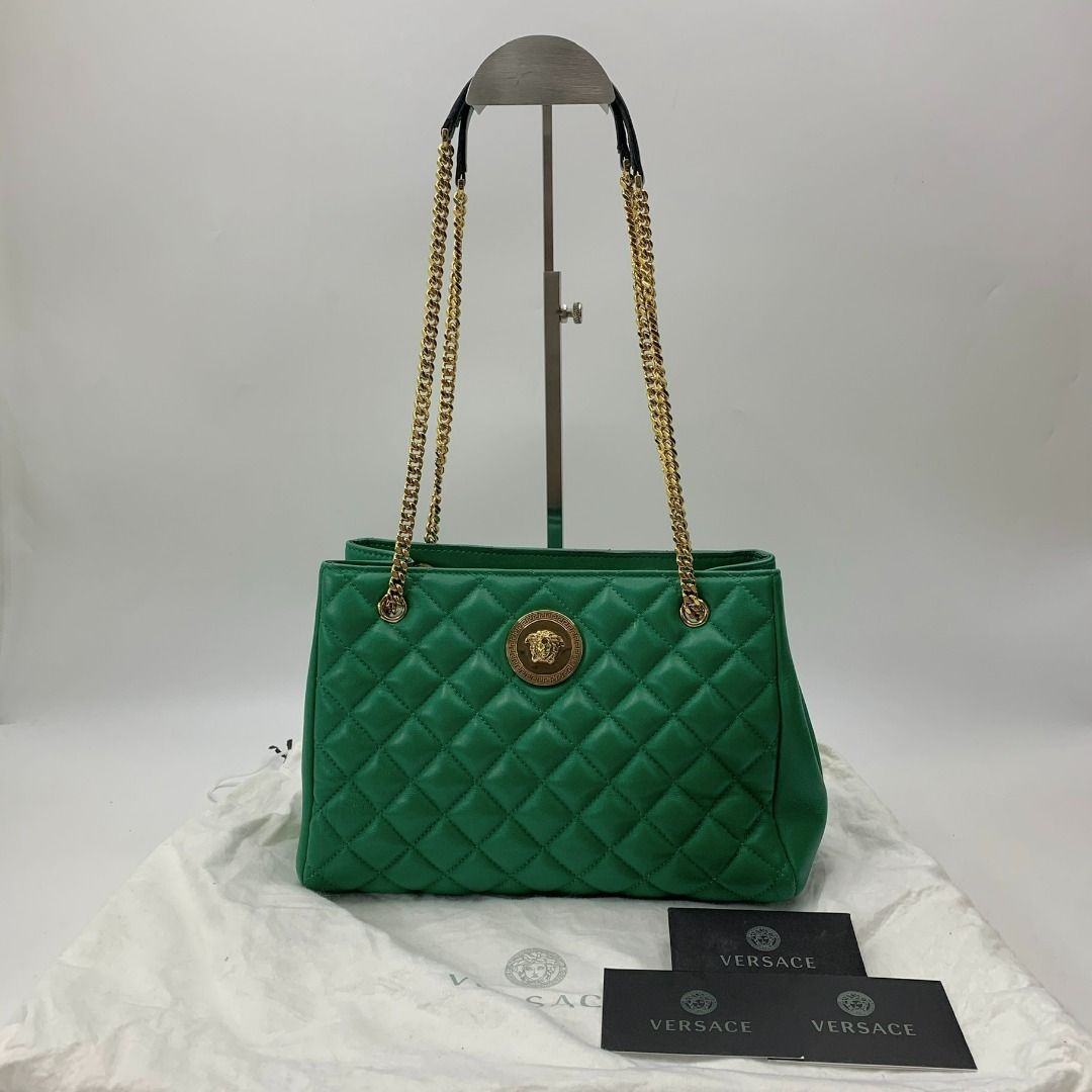 Versace green bag hot sale