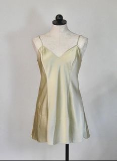 Victoria’s Secret gold elegant silk dress coquette