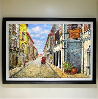 VIGAN 40x29 inches OIL ON CANVAS Painting with Wood Frame, Ready to Hang