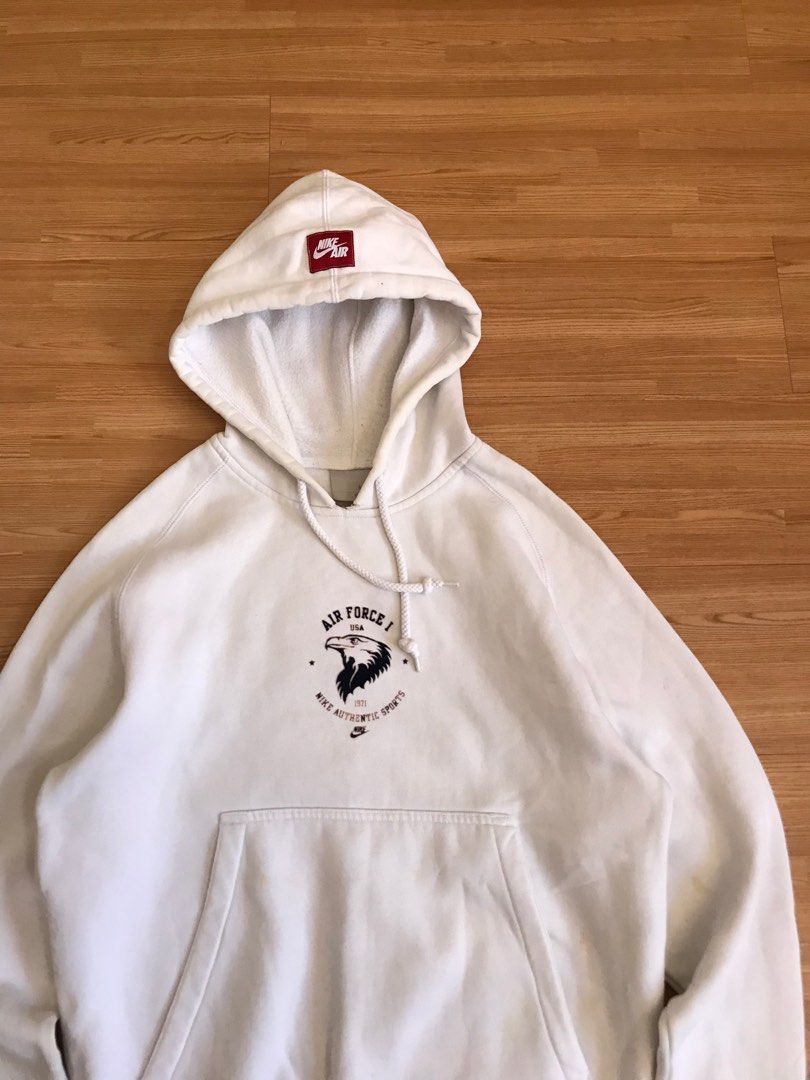 Vintage Nike Air Force 1 White Hoodie Men s Fashion Tops Sets Hoodies on Carousell