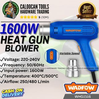 Wadfow 1600W Heat Gun Blower Hot Air Blow Shrink Wrap Plastic Sealer (WHG1516)