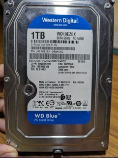 Western digital blue 1TB  3.5" hard drive 7200 rpm - no issue