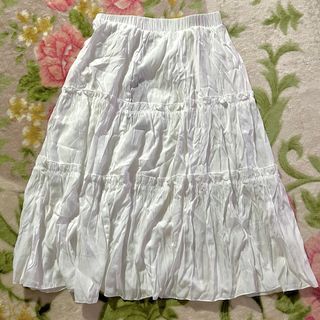 White Maxi Skirt Flared