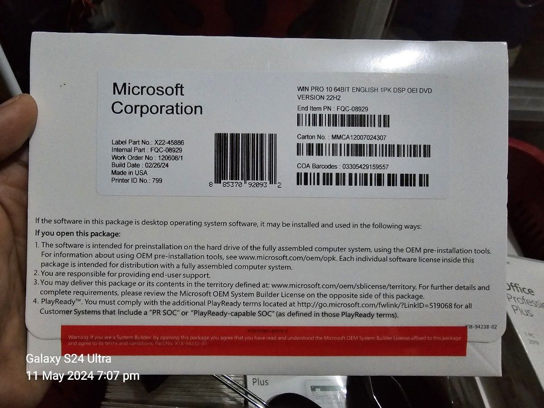 WINDOWS 10 PROFESSIONAL (Category: Software) located in Manila. Submitted by computek (Listing ID 1302862803, Image 1). Description: .