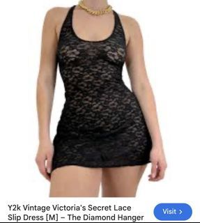Y2k Victoria’s Secret Lace Slip Dress dark coquette grunge alt gothic