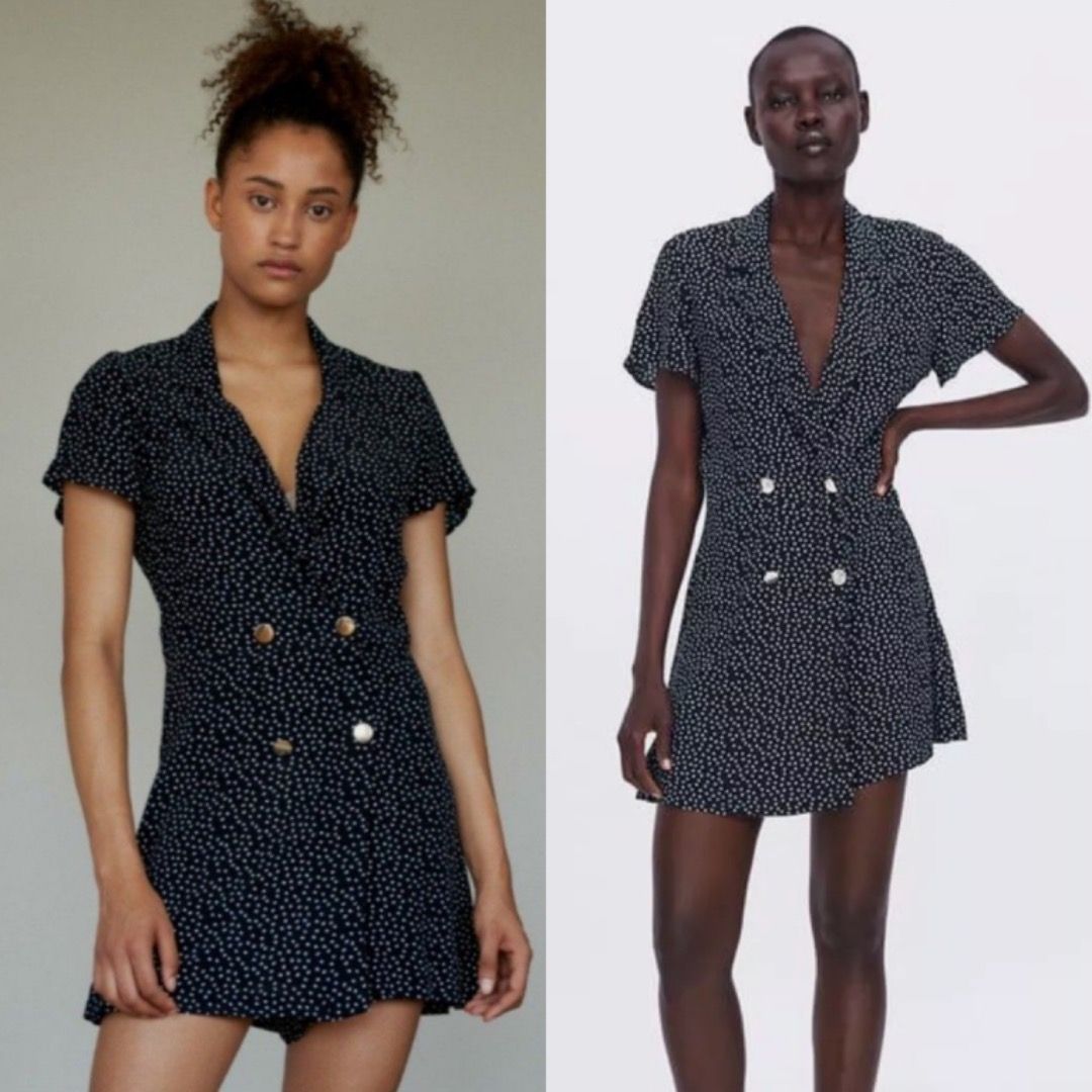Zara green polka dot playsuit cheap