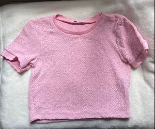 ZARA Pink Crochet Top 🎀