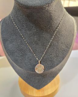 0.50ct Natural Diamonds 18k WG Medallion Cross Necklace