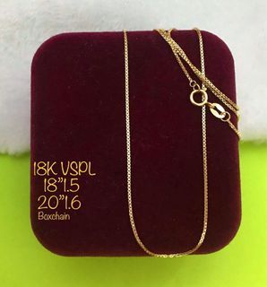 18K Saudi Gold Boxchain necklace