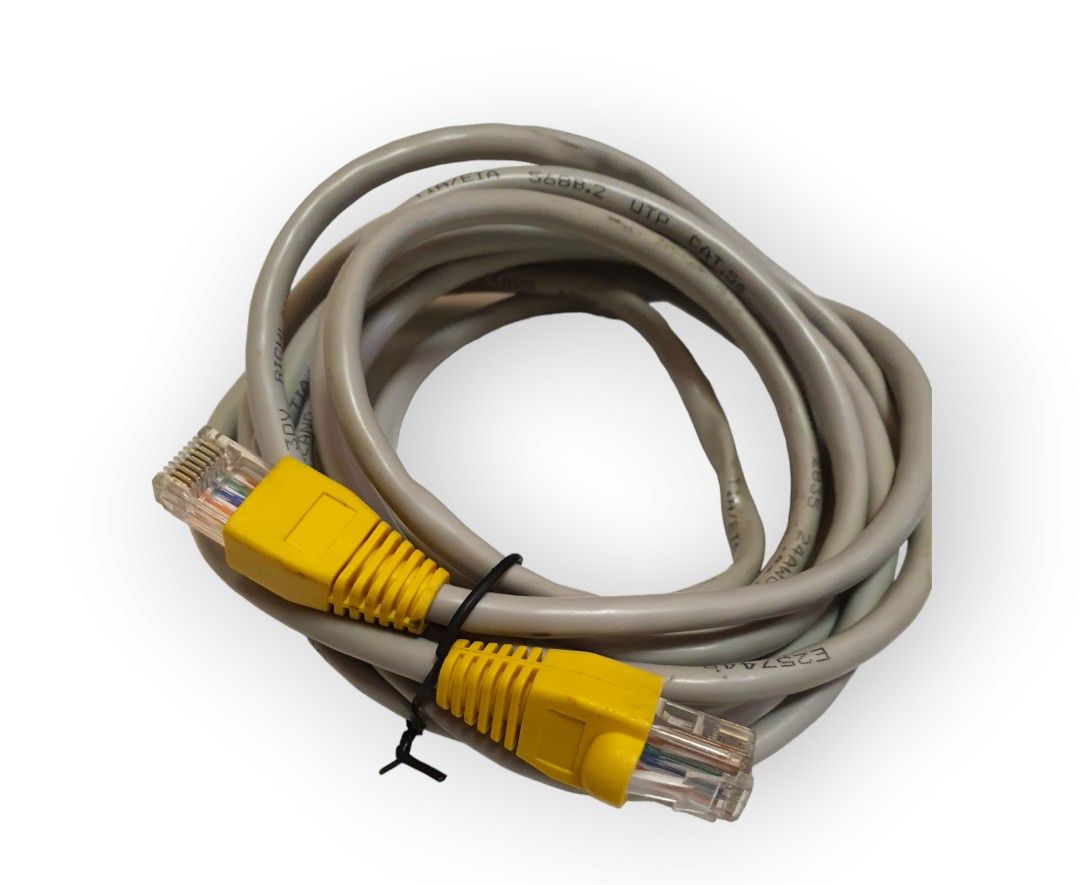 3 metres Cat 5e cable modem router WiFi fiber broadband Singtel Starhub ...