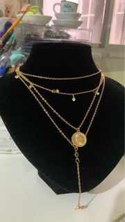 4 layered gold necklace women fashion jewelry