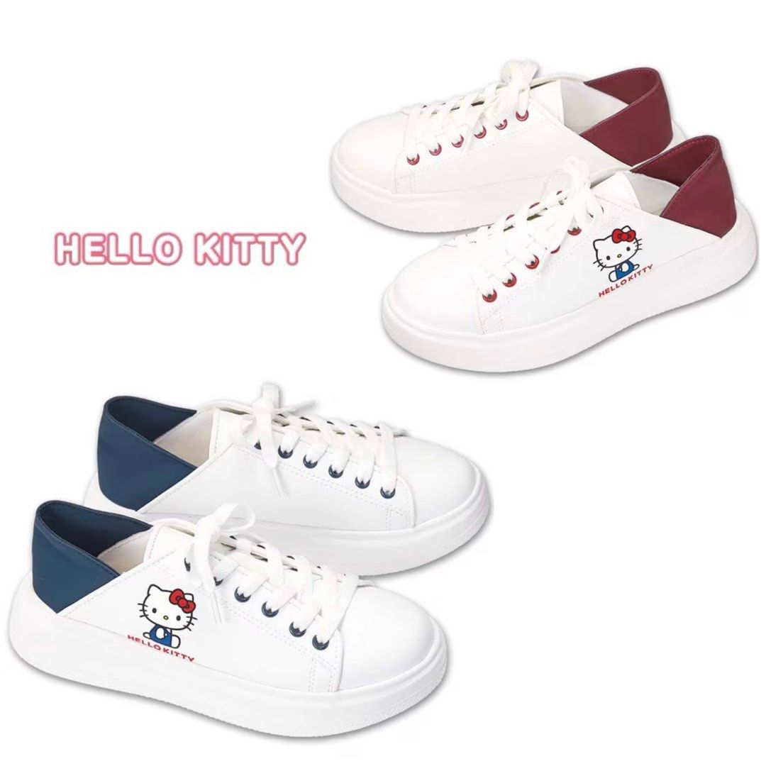 日本Hello Kitty Sanrio 綁帶2WAY 白鞋護士鞋醫護休閒鞋厚底鞋波鞋, 女