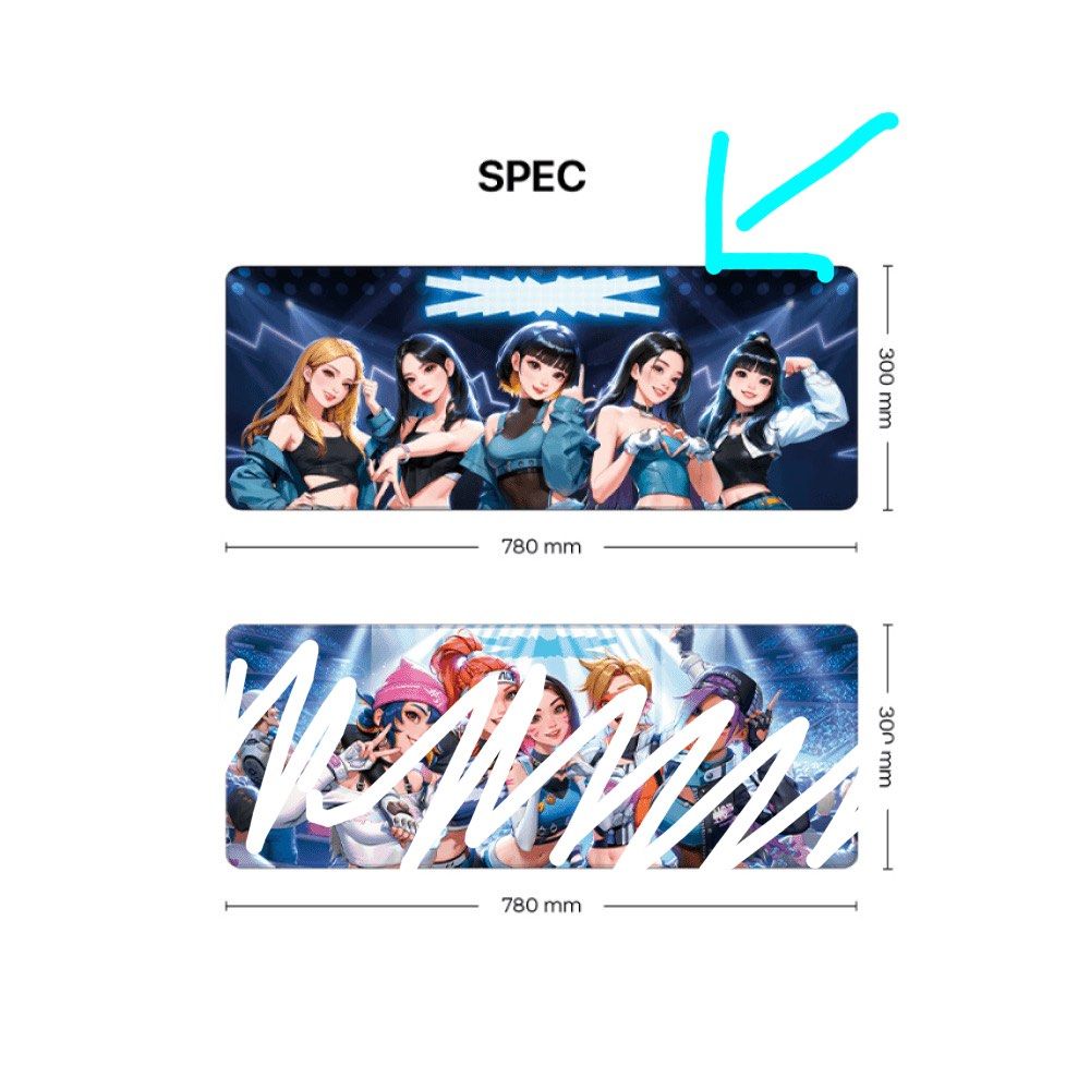 le sserafim×overwatch2 コラボマウスパッド le sserafim overwatch 2 mouse pad OG ver overwatch 2 length