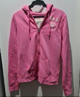 Abercombie Pink Hoodie Sweatshirt Jacket