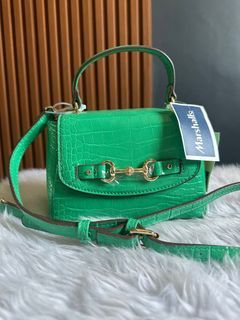 Anne Klein grass green satchel crossbody bag