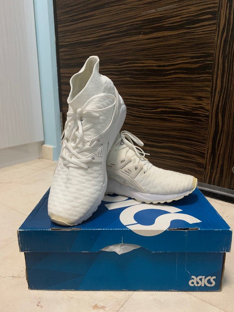 Asics Gel Kayano Trainer Knit Triple White Running Shoes Sneakers Men s Fashion Footwear Sneakers on Carousell