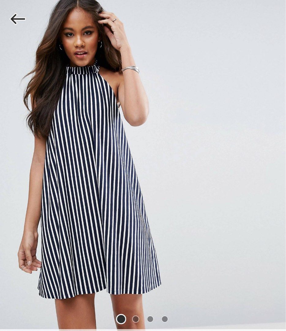 Asos black swing dress shop