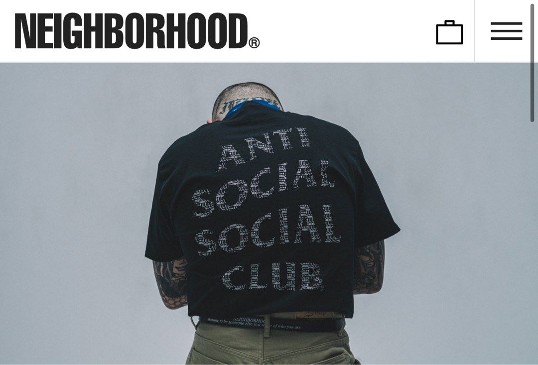 ASSC X NBHD Crossbones Tee ( Anti Social Social Club x Neighbourhood ),  Men's Fashion, Tops \u0026 Sets, Tshirts \u0026 Polo Shirts on Carousell