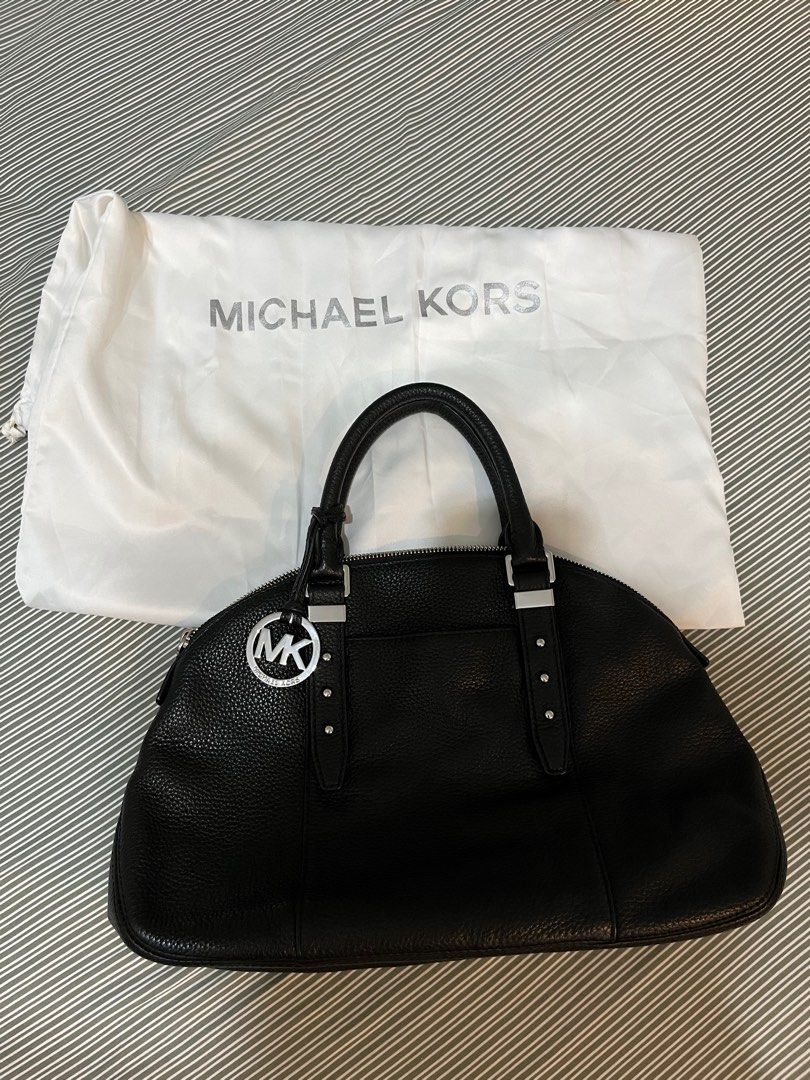 Mk black leather bag clearance