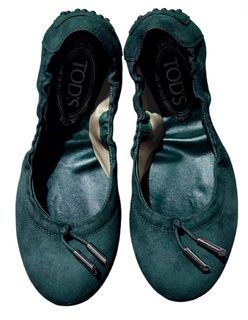 Authentic Tod's emerald green  flats 6