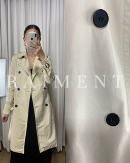 AVAILABLE- Cream trench coat, Petite size trench coat • Please read first the description below