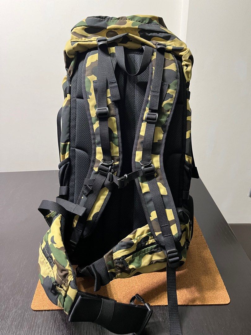 BAPE Porter 1st Camo Yellow Ruck Sack, Men
