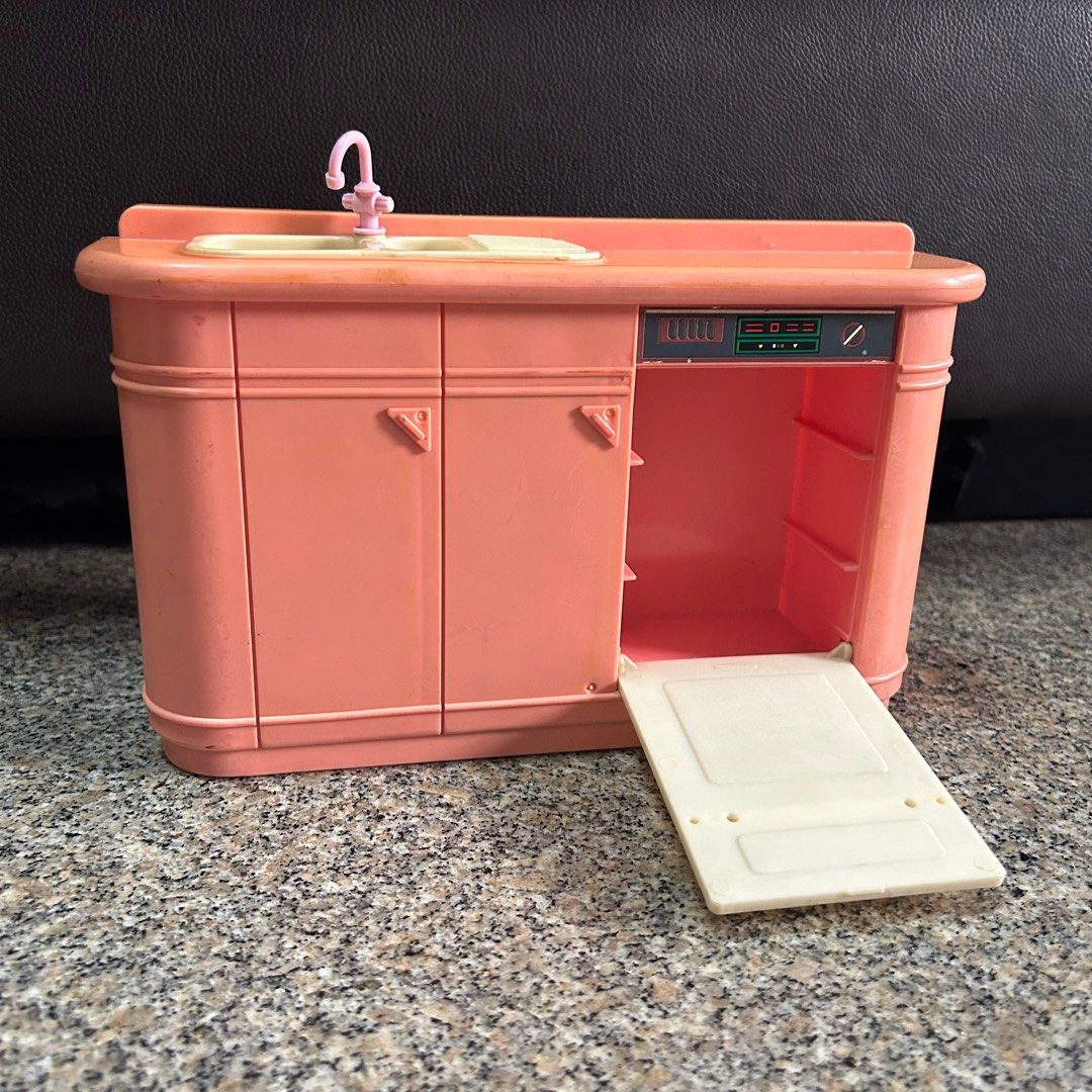 Barbie doll sink oven counter top Hobbies Toys Memorabilia Collectibles Vintage Collectibles on Carousell