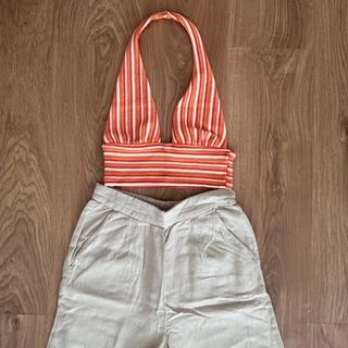 (SET for 550!) Beach Outfit halter top + wide pants