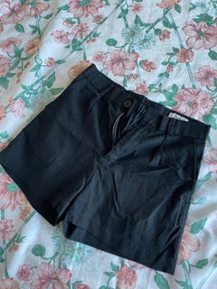 Black Linen Lab Shorts