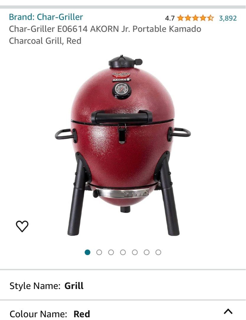 Brand New Akorn Charcoal Grill Red Colour TV Home Appliances Kitchen Appliances BBQ Grills Hotpots on Carousell