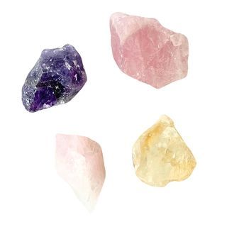 ❗️BUNDLE❗️ Pretty Pink Purple Yellow Pastel Crystal Rock Set (Raw Cut)  [PASTELS][LANDSCAPING][GARDENING][ZEN][AMETHYST][ROSE QUARTZ][CITRINE][CRYSTALS][GARDEN][LANDSCAPE][HOME][DECOR]