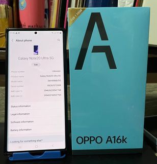 samsung note with free oppo a16k