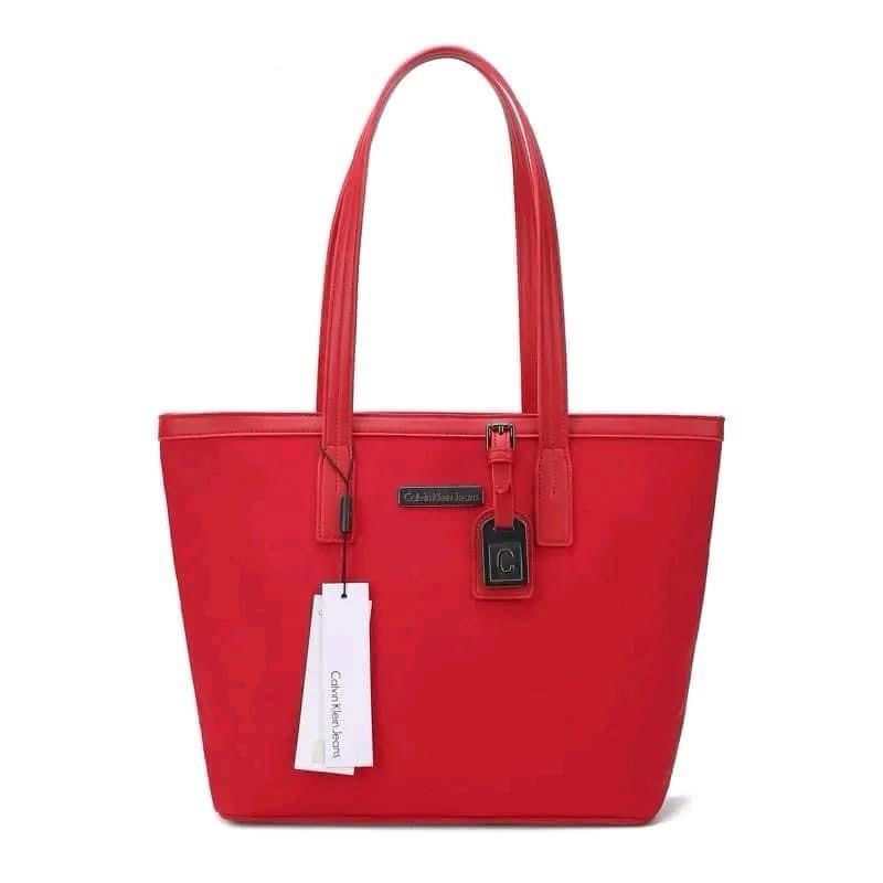 Calvin klein red tote bag top