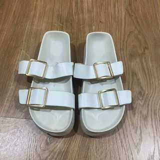 Charles & Keith white sandals