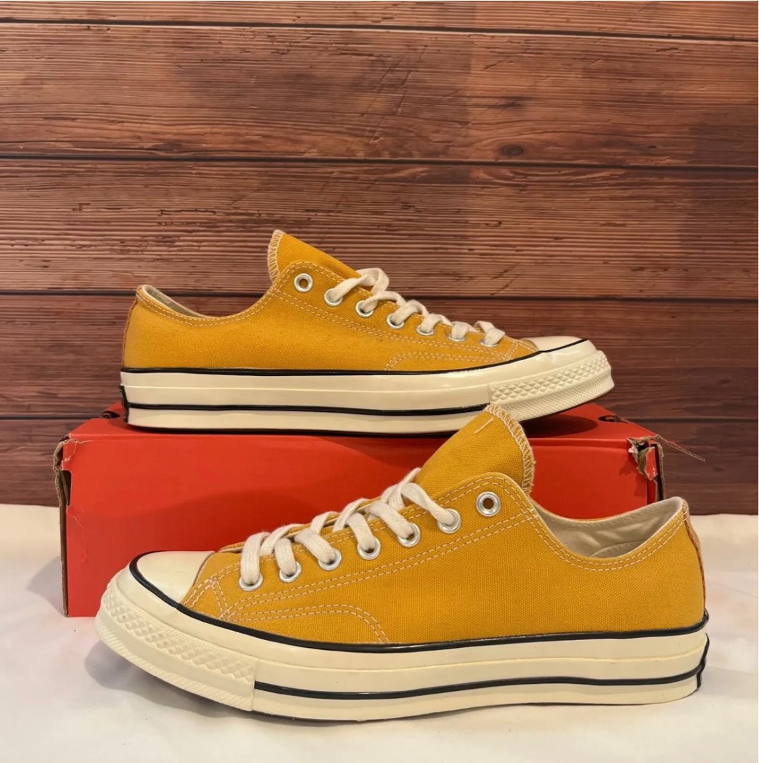 Converse 70 Sunflower Yellow Low 162063C UK8 Men s Fashion Footwear Sneakers on Carousell