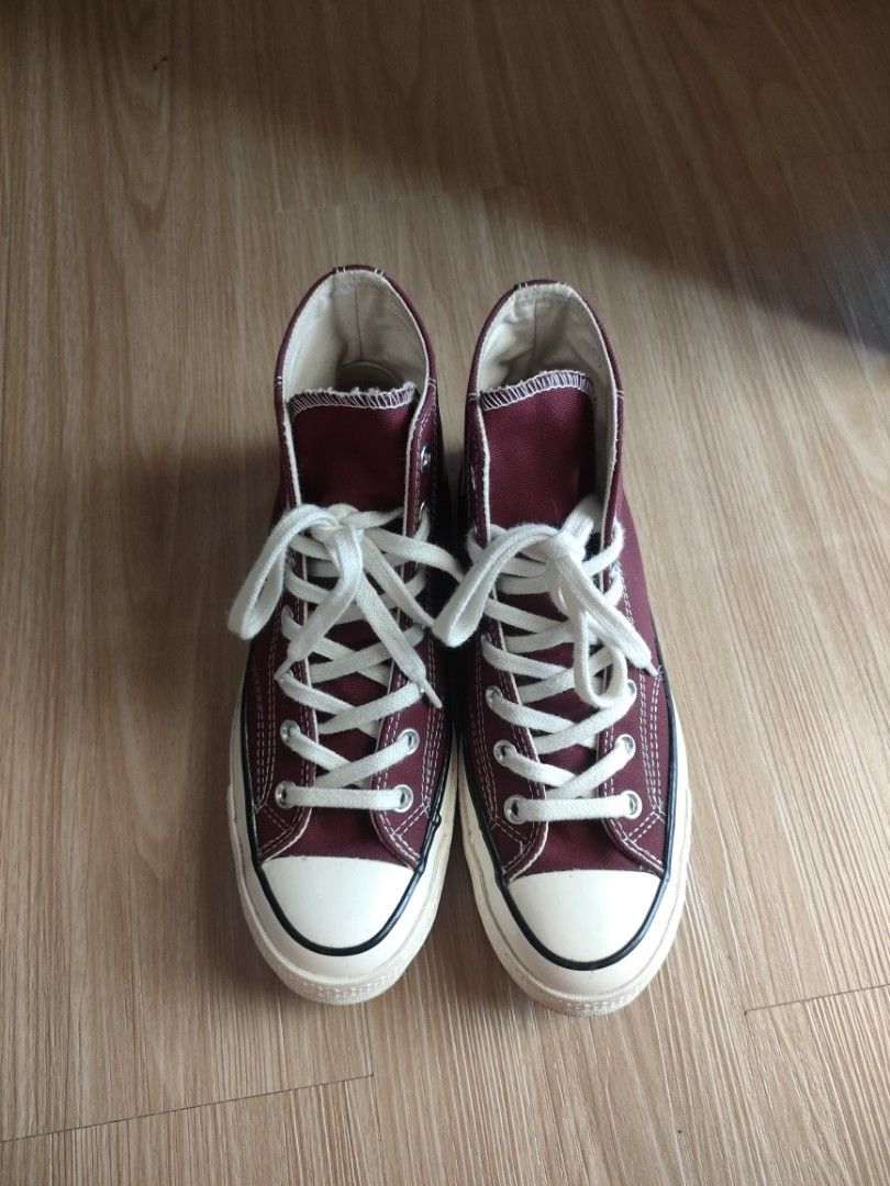 Converse 70s Dark Beetroot, Fesyen Pria, Sepatu Sneakers di