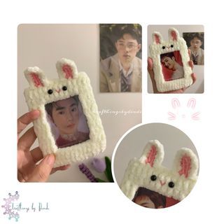 Crocheted Bunny Photocard Holder