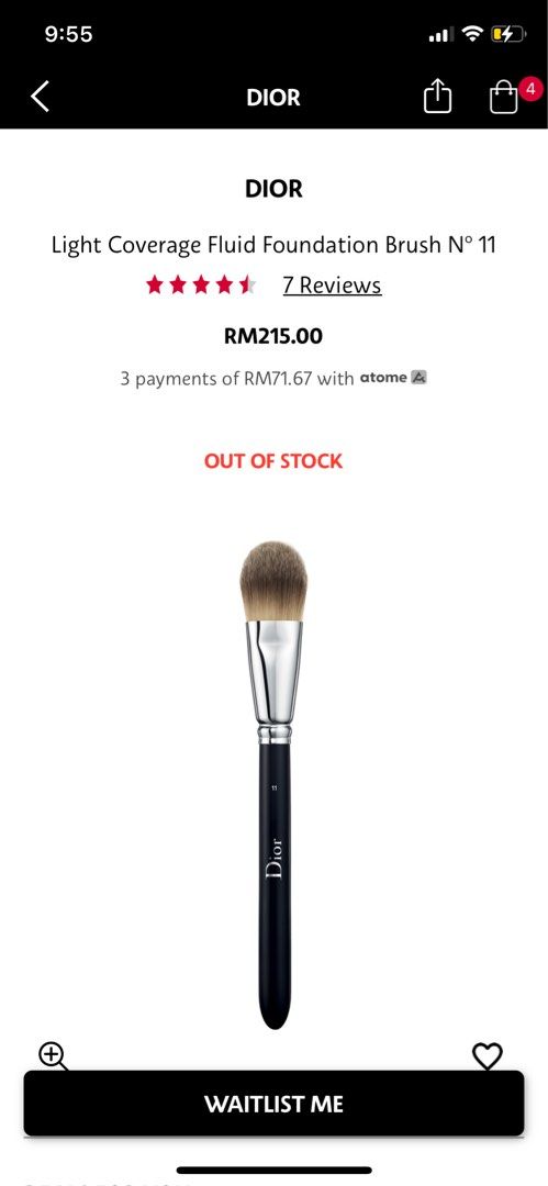 Dior Light Coverage Fluid Foundation Brush No. 11