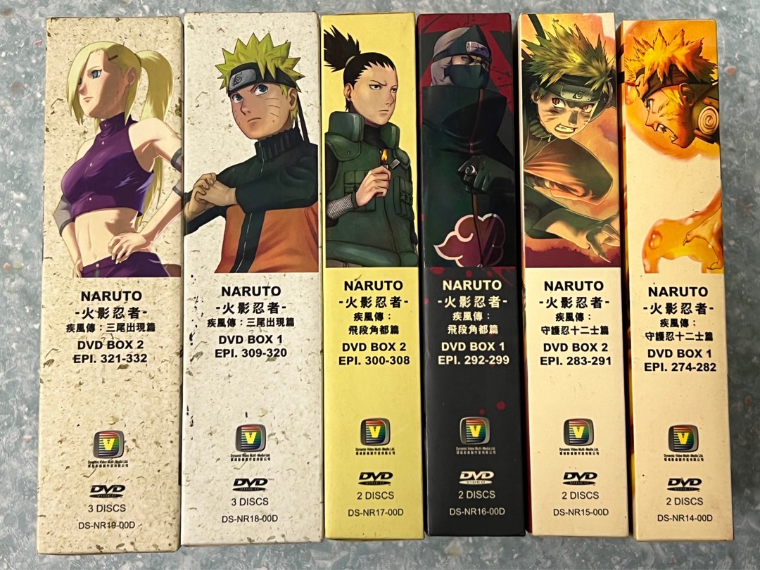 火影DVD 火影忍者Naruto 疾風傳Epi.274-363, 興趣及遊戲, 音樂、樂器 