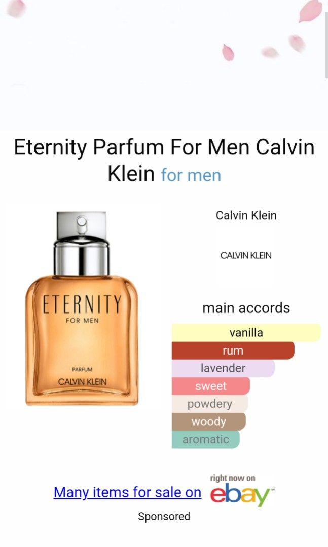 Eternity Parfum For Men by CALVIN KLEIN Original Tester Eropa (NEW)