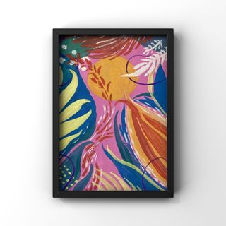 Floral abstract painting