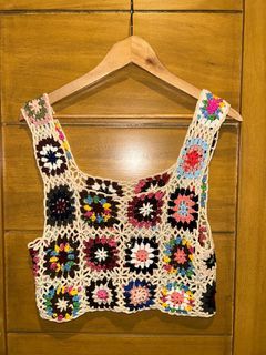 Floral Crochet Cropped Top