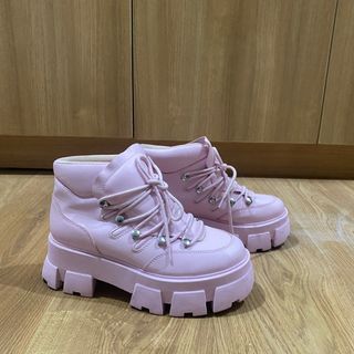 Forever 21 Pink Combat Boots