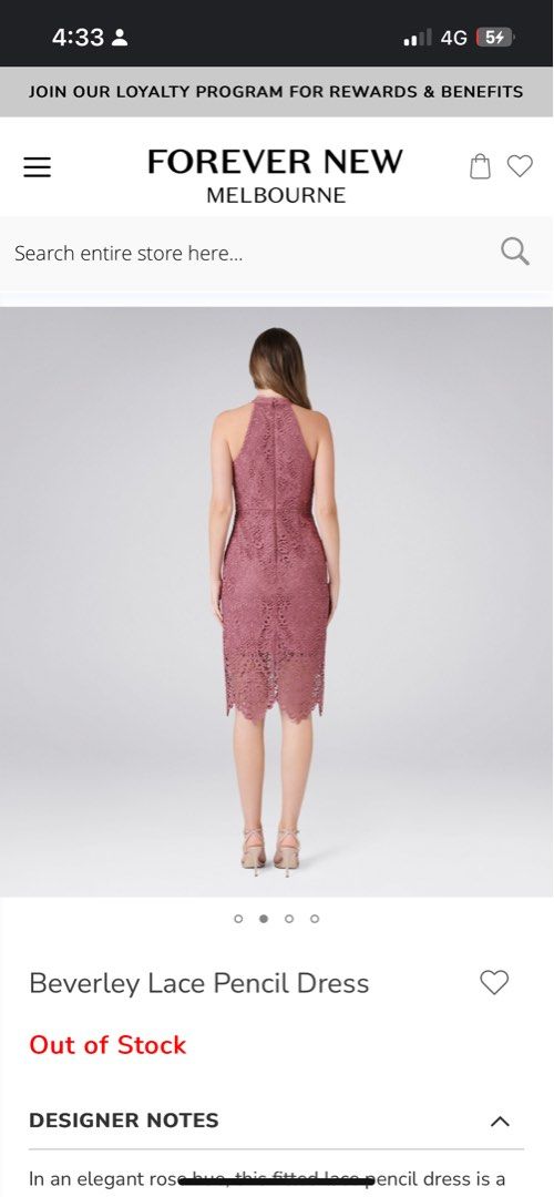 Forever new lace pencil dress