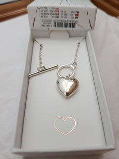 FROM ABROAD: Silver Charm Heart Necklace - A450 Hearts Necklaces
