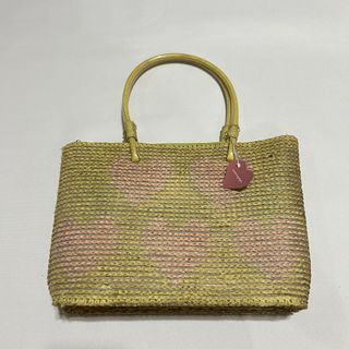 green woven heart shoulder bag / tote bag halo halo bag insp🪩