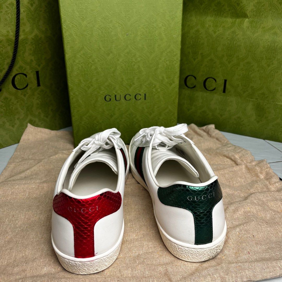 Gucci ace embroidered snake top