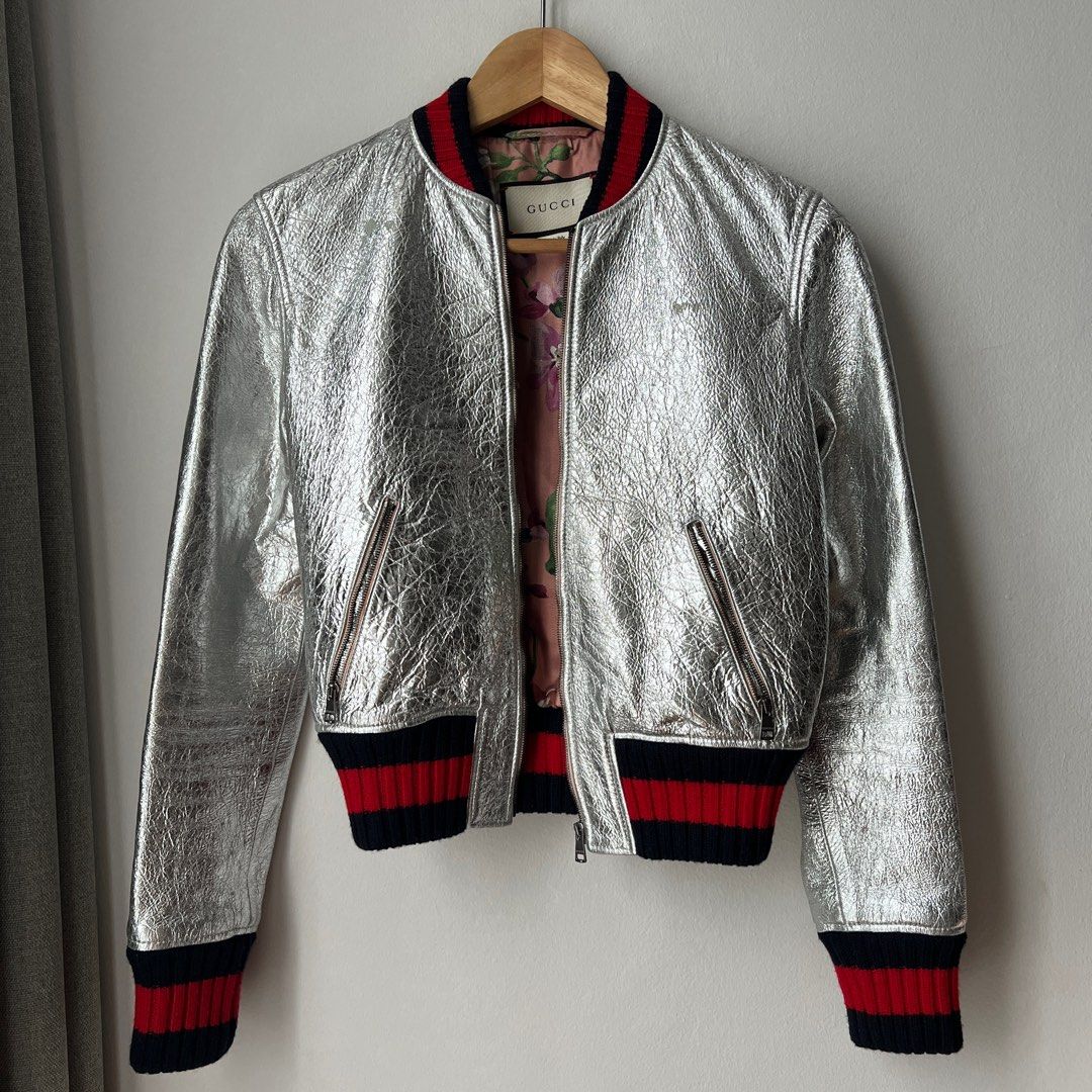 Gucci Silver Bomber Jacket